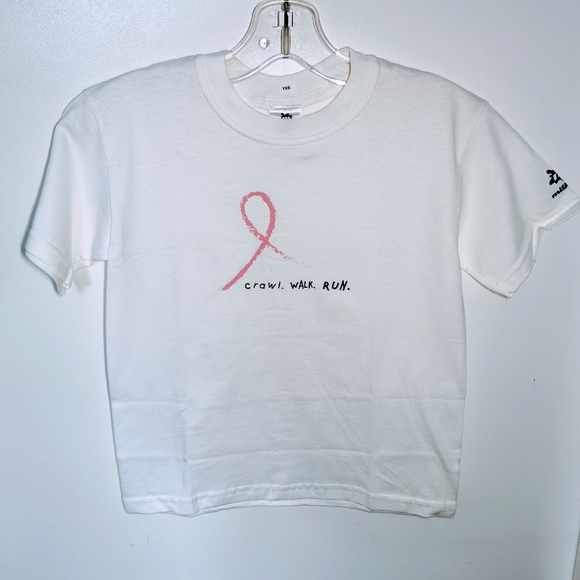 MILK FACTORY DESIGNS | Pink Ribbon Tee | crawl. WALK. RUN. - Picture 5 of 9